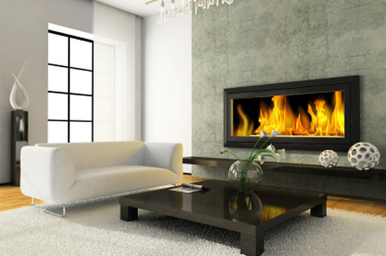 Un intimo e moderno caminetto ecologico per riscaldare l'atmosfera di casa