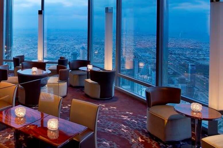 Con il tuo amore all'At.mosphere di Dubai, il ristorante più alto del mondo