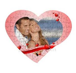 PUZZLE LEGNO CUORE MASONITE A3