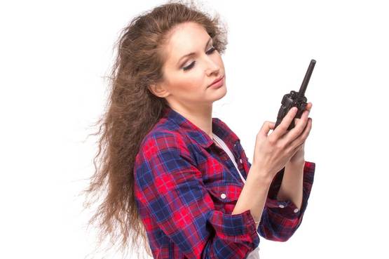 Un walkie talkie per una linea riservata con il tuo amore