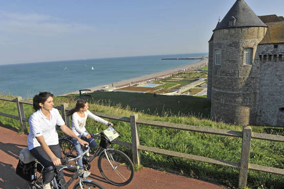 La cittadina di Dieppe lungo il percorso dell'Avenue Verte