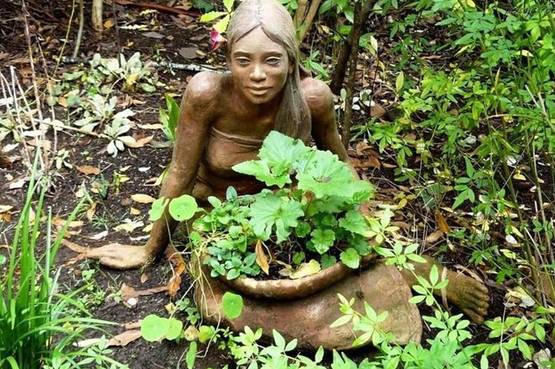 Una delle splendide sculture presenti all'interno della foresta di Marysville