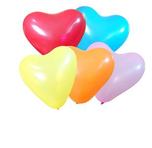 Palloncini colorati a forma di cuore - 100 pezzi
