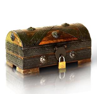 Scrigno con lucchetto