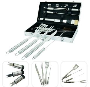 Kit 18 utensili per barbecue