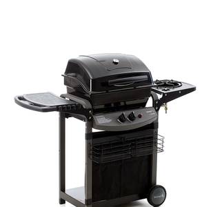 Barbecue portatile con fornello e piano in pietra lavica