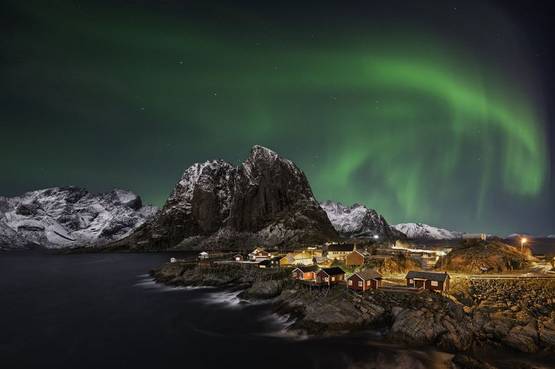 Aurora boreale alle Isole Lofoten