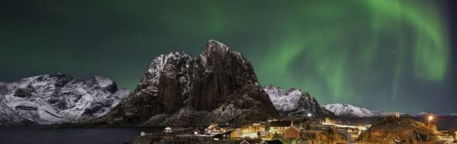 Aurora boreale alle Isole Lofoten