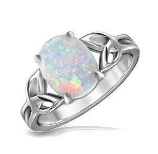 Anello in argento con opale