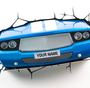 Lampada a forma di auto